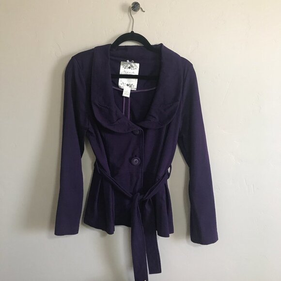 Nick & Mo Anthropologie Jacket Belted Cotton M​​​ - Picture 2 of 16